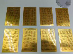  original gold calendar 0.5g 8 sheets FINE GOLD 999.9 Mitsubishi material precious metal gold *5557