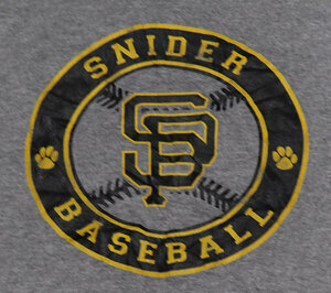 ST7ジャージーズJERZEESアメリカ古着ベースボールTシャツ杢グレー系TシャツMロゴTシャツSNIDER BASEBALLオールド＆レトロ