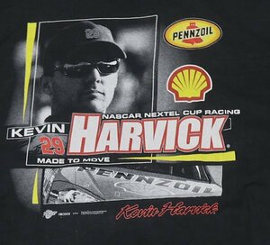 ST81ウィナーズ サークルWINNERS CIRCLEアメリカ古着レーシングTシャツXLビッグサイズ両面プリント黒NASCARナスカーケヴィン・ハーヴィック