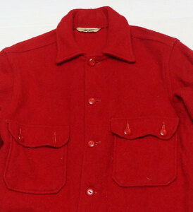 LS80ボーイスカウトアメリカBSAアメリカ古着アメリカ製ウールシャツ70’S80’Sビンテージ38シャツジャケット肉厚ヘビー三角タグ赤系オール