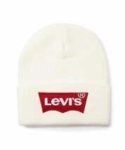 リーバイス Levi's ニットキャップ　ニット帽　白　シンプルデザインでお洒落！　新品、未使用 _画像1