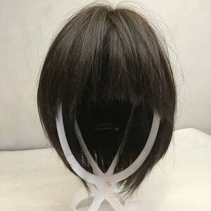 Y060408#LINEASTORIA Linea s Tria wig Bob front . equipped person wool MIX M size dark brown?#