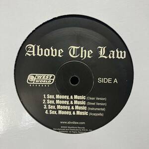 黒棚 HIPHOP,R&B ABOVE THE LAW - SEX, MONEY, & MUSIC INST,シングル レコード 中古品