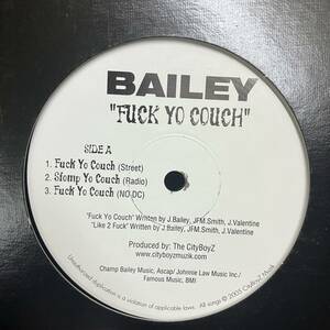 黒棚 HIPHOP,R&B BAILEY - FUCK YO COUCH シングル!! レコード 中古品