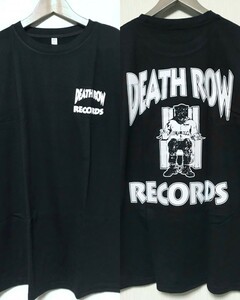 Death Row デスロウ Tシャツ 90s XL ヒップホップ hiphop westside snoop dogg 2pac トゥーパック ビギー black 半袖 ブラック