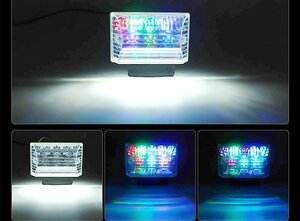 10個　LED サイドマーカー サイドランプ 角型 24V トラック　ダウンライト機能　レインボー　カラー　側面　白