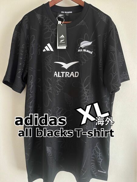 【新品未使用】adidas all blacks T-shirt (海外XL)