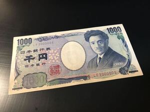 野口英世 1000円札 LF200000E キリ番 ゾロ目 珍番号 