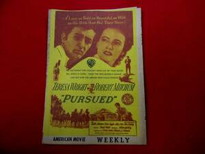 映画パンフ　追跡　PURSUED　1940年代　新世界出版社