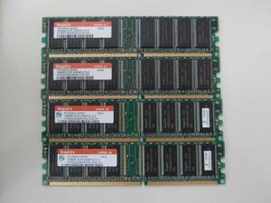 DDR 400 PC3200 184Pin 256MB×4枚セット hynixチップ(片面) デスクトップ用メモリ