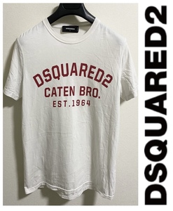 定価27,500円 DSQUARED2(ディースクエアード) CATEN BRO. カテンブロ ロゴTシャツ WHITE