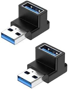 YFFSFDC usb変換アダプタ USB 3.0 アダプタ L型 2個セット 10Gbps高速データ伝送 usb l字/type