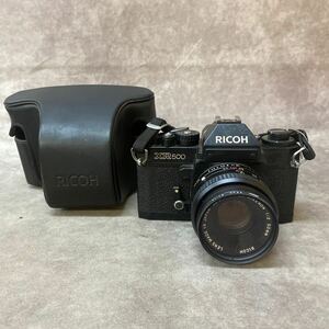 RICOH リコー XR500 XR RIKENON 1:2 50mm フィルムカメラ レンズ カバー付き 動作未確認 ジャンク品 