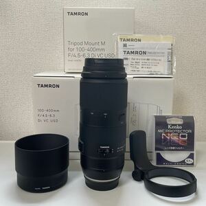 タムロン TAMRON 100-400mm F/4.5-6.3 Di VC USD (Model A035) CANON キヤノンEF用　三脚座、保護フィルター付き　送料無料