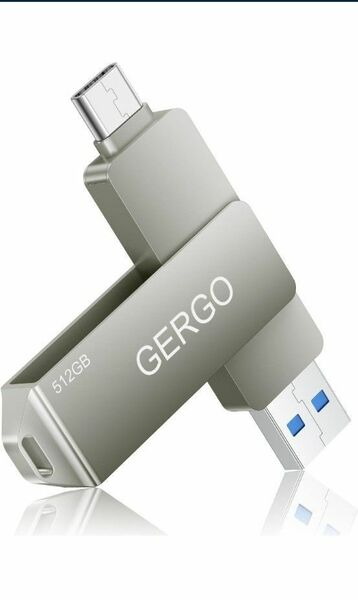 GERGO USB 512GB 2IN1 USB3.0＆TypeC フラッシュメモリ