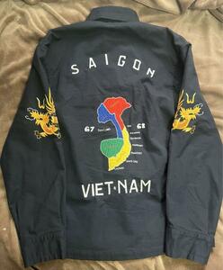 ベトジャン　スーベニアジャケット　スカジャン　短丈　ビンテージ　ベトナム製　