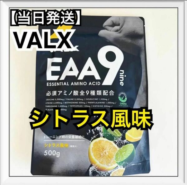 バルクス　VALX EAA9 山本義徳 シトラス風味 必須アミノ酸9種類配合 EAA 500g プロテイン　新品未開封