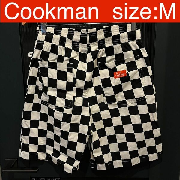 cookman クックマン　シェフパンツ　Chef Pants Short Checker Black チェック　チェッカー