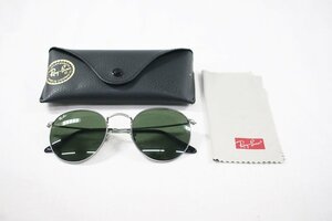 ◎ 中古品 Ray Ban レイバン RB3447 ROUND METAL ラウンドメタル 53ロ21 145 ブラック メンズ サングラス 眼鏡 ケース付き