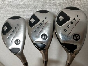 【中古】 オノフ オノフ FAIRWAY WINGS KURO(2017) ユーティリティ SMOOTH KICK MP-717I フレックスS 【U3】【U4】【U5】3本セット