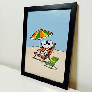 【黒額付きポスター】スヌーピー PEANUTS ピーナッツ ⑧リゾート