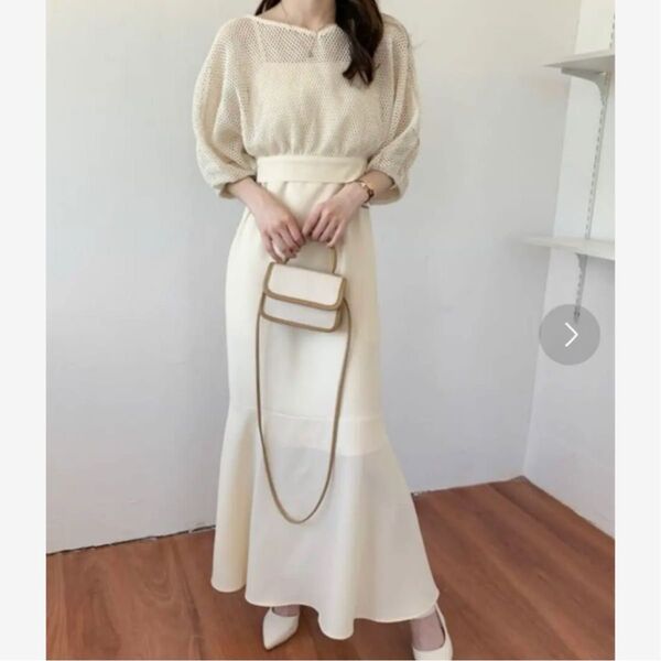 ABITOKYO 2wayコンビワンピース アイボリー M