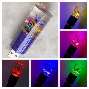 水中花 レインボー イルミネーション RGB USB LED 旧車 デコトラ トラック野郎 街道レーサー 室内灯 シャンデリア ホタル （83）