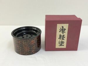 未使用 津軽塗 茶こぼし 茶道具 茶器 漆器 伝統工芸