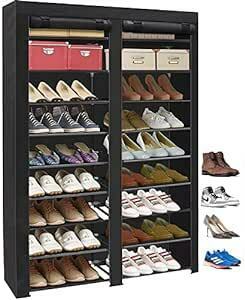 Goodraio shoes rack 10 step 36-40 pair dustproof cover shoe rack space-saving auger nai The - entranceway storage shoes box 