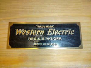 Western Electric ロゴプレート エンブレム　ウエスタン エレクトリック WE　新品未使用品