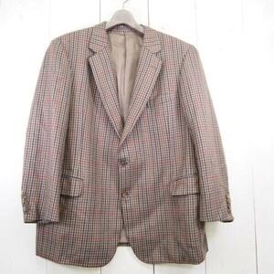  Burberry Burberrys check pattern wool tailored jacket (110-110-175-F4) brown group 