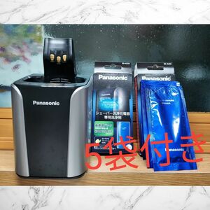【ジャンク品】Panasonic RC9-20 電気シェーバー用洗浄充電器 ラムダッシュ　【専用洗浄剤5袋付き】