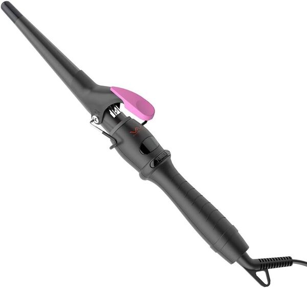 カールアイロン hair curler iron カール 巻き セラミック 温度調節 自動OFF 家庭用 100V 44W 140-200℃ 12-25mm 黒