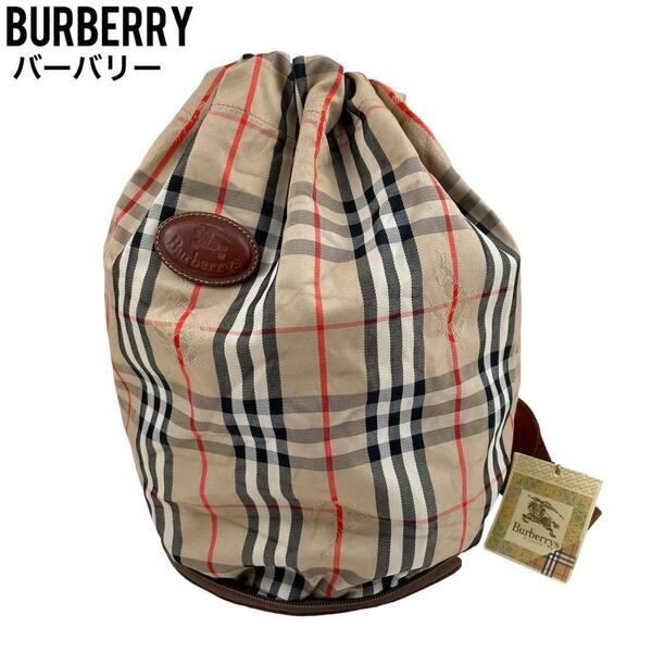 良品　Burberry バーバリー ショルダーバッグ　ノバチェック タグ付