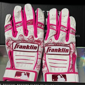 新品 Franklin CFX PRO ホワイト ピンク 母の日デザイン Sサイズ バッティンググローブ フランクリン 野球 革手 バッテ グラブ 限定