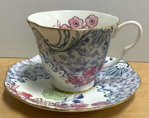 Wedgwood　ウエッジウッド　Butterfly　Bloom　バタフライブルーム　ピンク＆ブルー　カップ＆ソーサー　1客　中古　札幌発