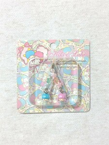 リトルツインスターズ 2003 ペア 鈴 根付け ストラップ キキララ Xmas サンリオ Sanrio マスコット チャーム キーホルダー レトロ