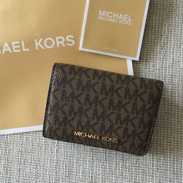 新品 MICHEAL KORS マイケルコース 三つ折り 財布 ブラウン