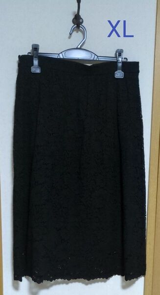 XL黒レーススカート