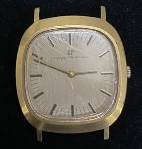 GIRARD-PERREGAUXjila-ru*perugo9692MF square GP×SS Gold face hand winding men's wristwatch Junk 