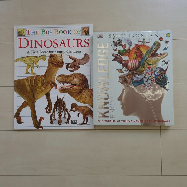 【2冊セット】恐竜図鑑と恐竜、科学、歴史を含む図鑑（英語）