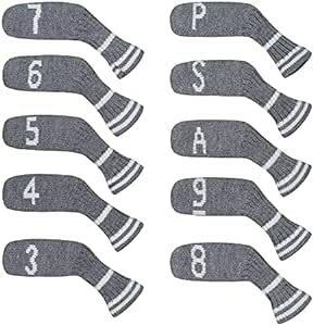Scott Edward ゴルフアイアンヘッドカバー 7/10個 セット 入り かわいい 基本的に靴下の形 洗濯可能 耐久性 ゴル
