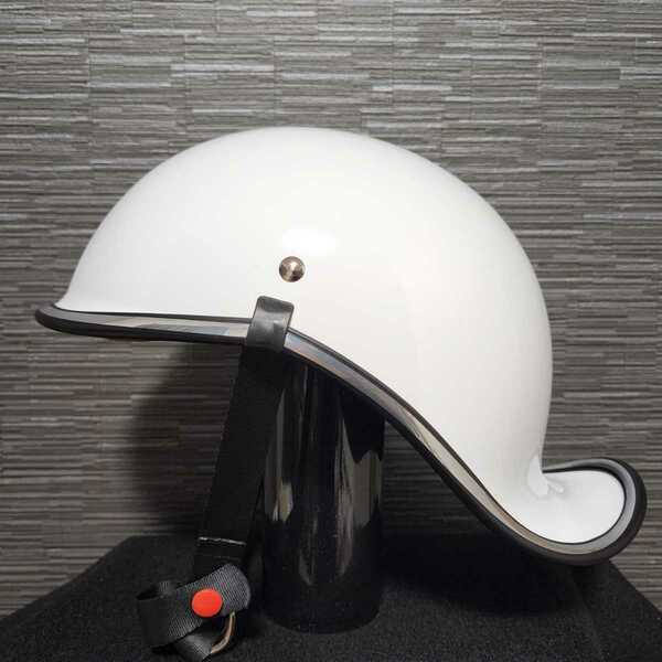 ダックテール ヘルメット　M、L、XLホワイト　半ヘル　キャップ　半帽　半ヘル　