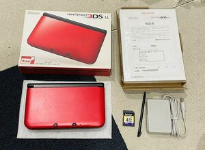 ニンテンドー3DSLL レッドブラック　本体動作品　送料無料　付属品付き任天堂 Nintendo 箱付き