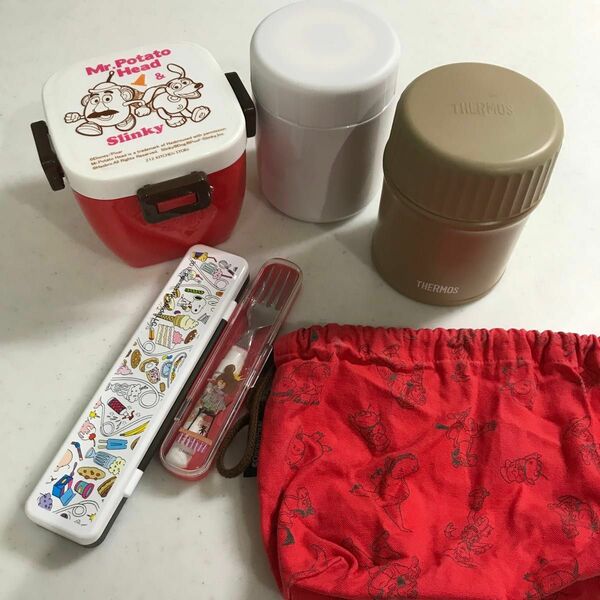 サーモス　スープジャー　お弁当箱　巾着　カトラリー　スプーン　お箸　ディズニー　トイストーリー　212kitchen セット