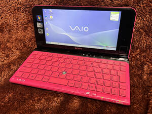 SONY VAIO type P VPCP119KJ PCG-11113N Intel Atom Z530 1.60GHz memory 2GB SSD64GB pink color used * beautiful goods 