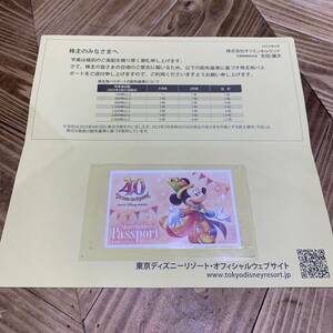 Disney 株主優待 パスポート チケット 東京ディズニーリゾート 