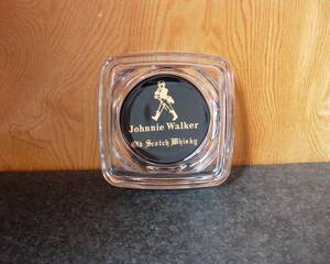 Johnnie Walker ジョニーウォーカー 灰皿 ガラス製 未使用 長期保管品 ADERIA GLASS 昭和レトロ