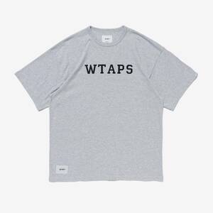 【SIZE L】新品未使用 24SS WTAPS ACADEMY / SS / COTTON. COLLEGE / ASH GRAY LARGE / tee t-shirt Tシャツ ロゴ アカデミー