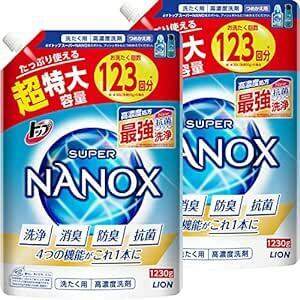 トップ ナノックス(NANOX)【まとめ買い 大容量】トップ スーパーナノックス 蛍光剤無配合 高濃度 洗濯洗剤 液体 詰め替